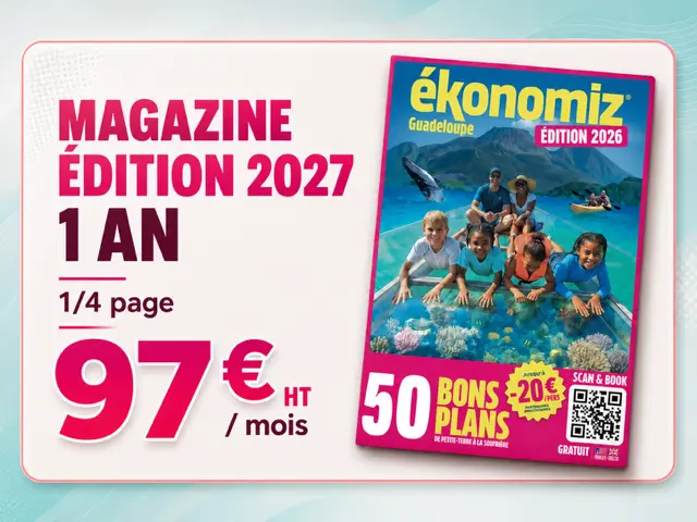 Offre MAG ÉKONOMIZ 2027 à partir de 97 € HT par mois, visibilité pendant 1 an, paiement possible en 2, 3 ou 12 fois.